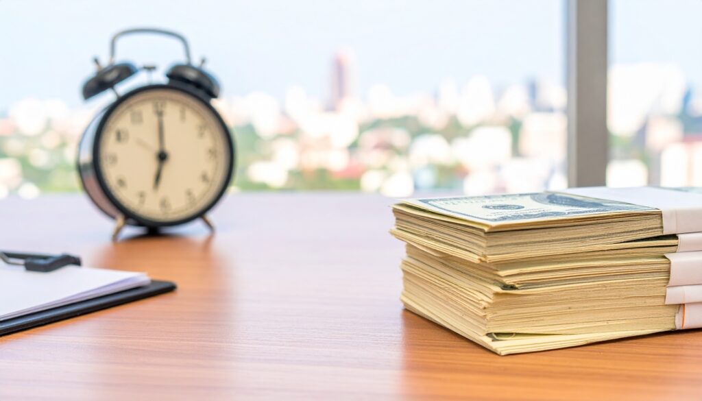 Acquisition entrepreneur reviewing financials to close valuation gap.