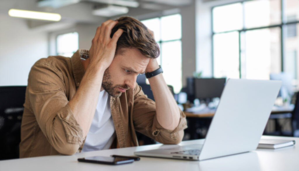 Entrepreneur reviewing sales margin metrics before acquiring a company