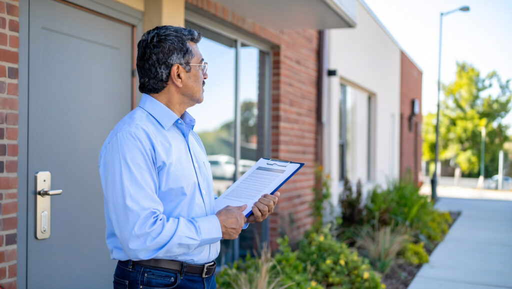 Business owner reviewing growth metrics and expansion plans for scaling after acquisition