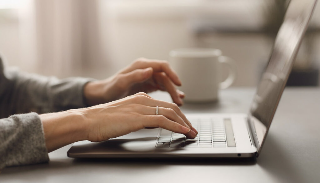 Entrepreneur leading remote employees via video conference following business purchase